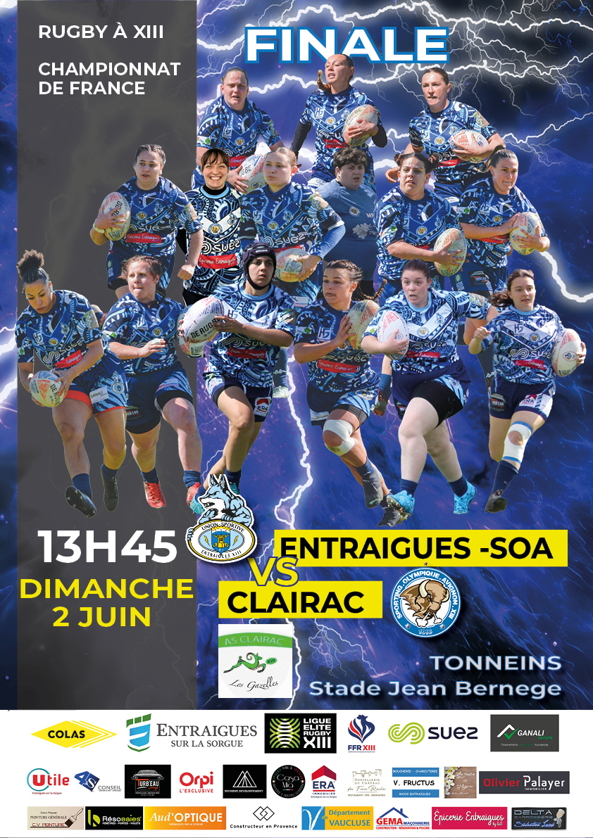 Affiche Finale Féminines Championnat de France de rugby à XIII